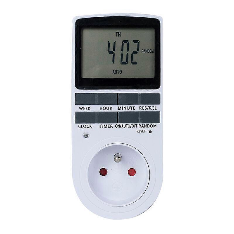 Digital Programmable Outlet Daily/Weekly Digital Timer Power Outlet Scheduler with LCD Display and Anti-Theft Random Mode (Pack of 2)