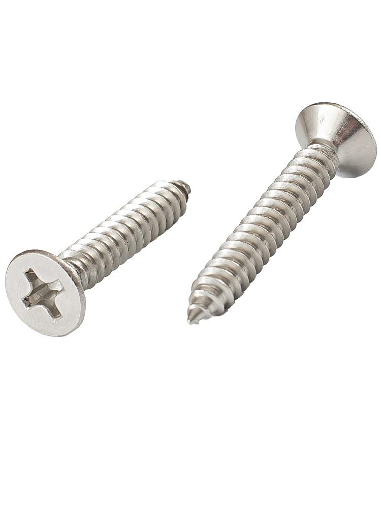 M3.9mm Stainless Steel 304 Countersunk Flat Head Self-Tapping Wood Screws (13-60mm)