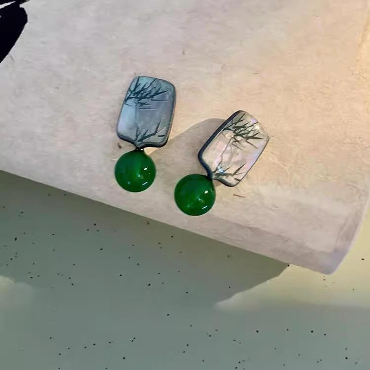 Silver Needle Pearl Zircon Earrings Women's High-end Sense Niche Temperament Cold Wind Mori Earrings Ear Jewelry