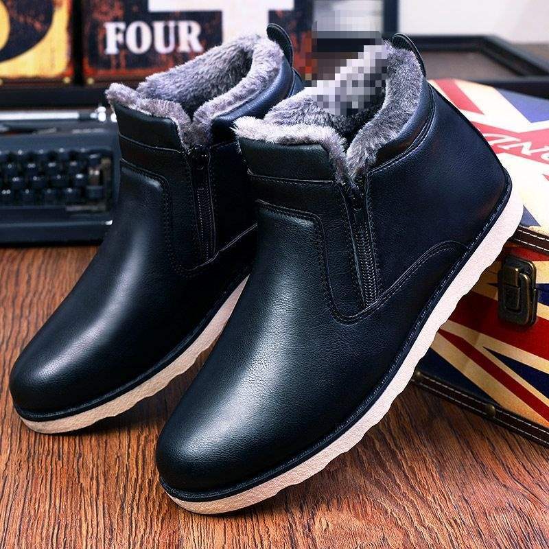 

2025 зимние ботинки мужские теплые утолщенные хлопковые ботинки зимние бархатные хлопковые туфли строительная площадка Северо-восток морозостойкие мужские ботинки 44