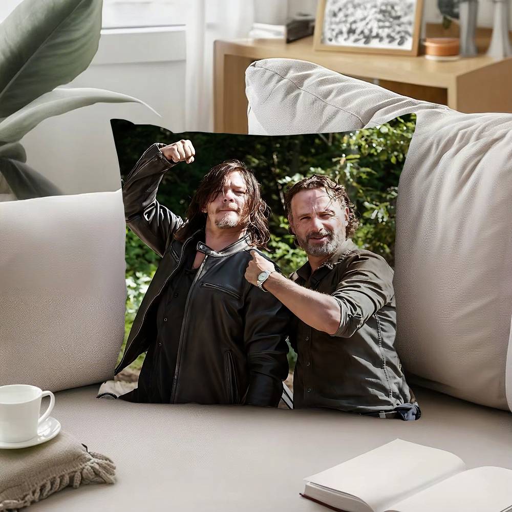 

ТВ V-Ходячі мерці Наволочка Чохол для подушки М яка Мила Накидка на подушку Для Авто Дивана Наволочка Поліестер З Блискавкою 16x16Inch