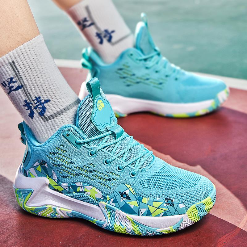 Zapatillas de Baloncesto de Caña Alta de Malla Camuflaje para Hombre - Moda Deportiva para Jóvenes Estudiantes