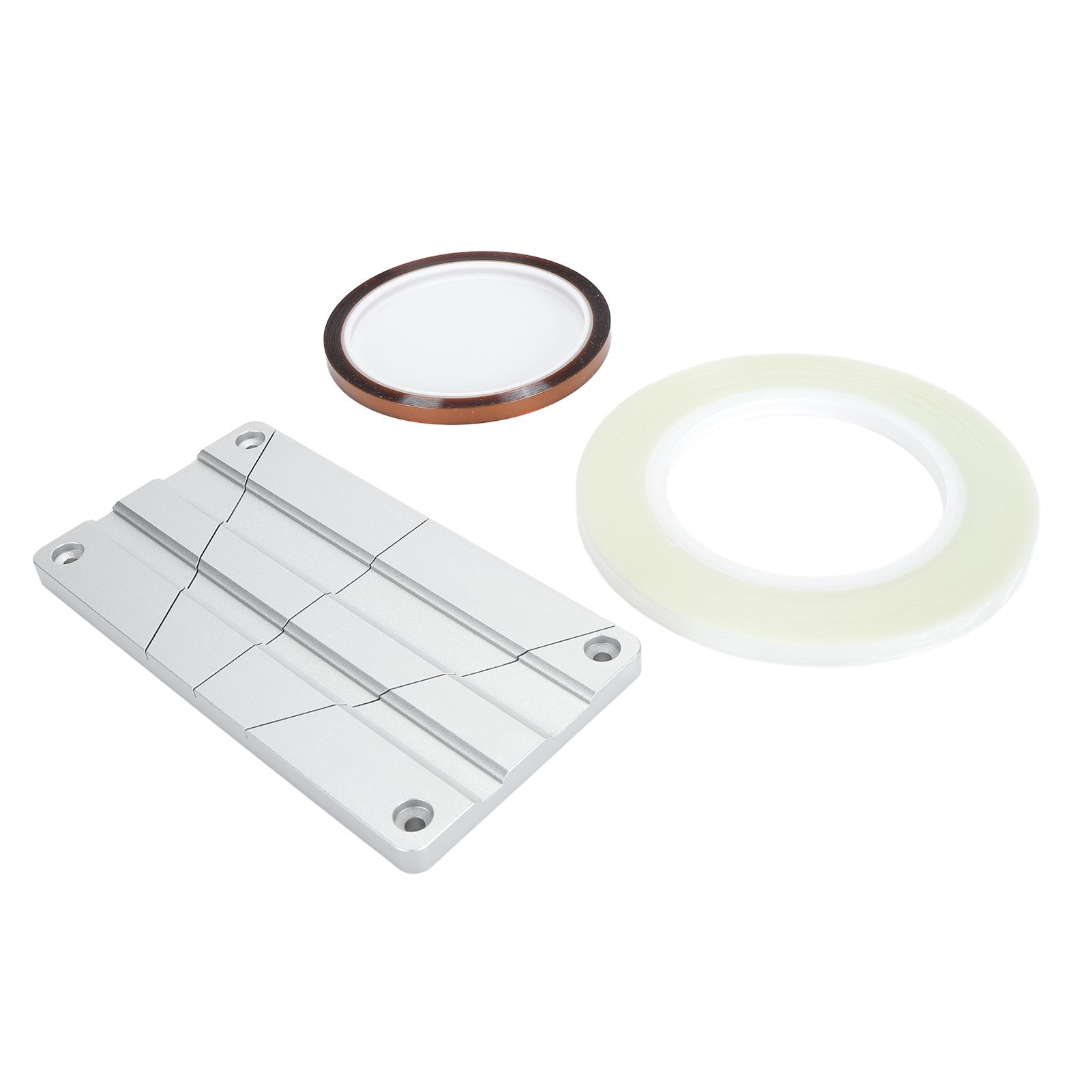1/2 1/4 10inch Tape Splicing Set Professional Aluminum Alloy Reel to Reel Tape Splicing Block with Splicing Tape and Lder Tape
