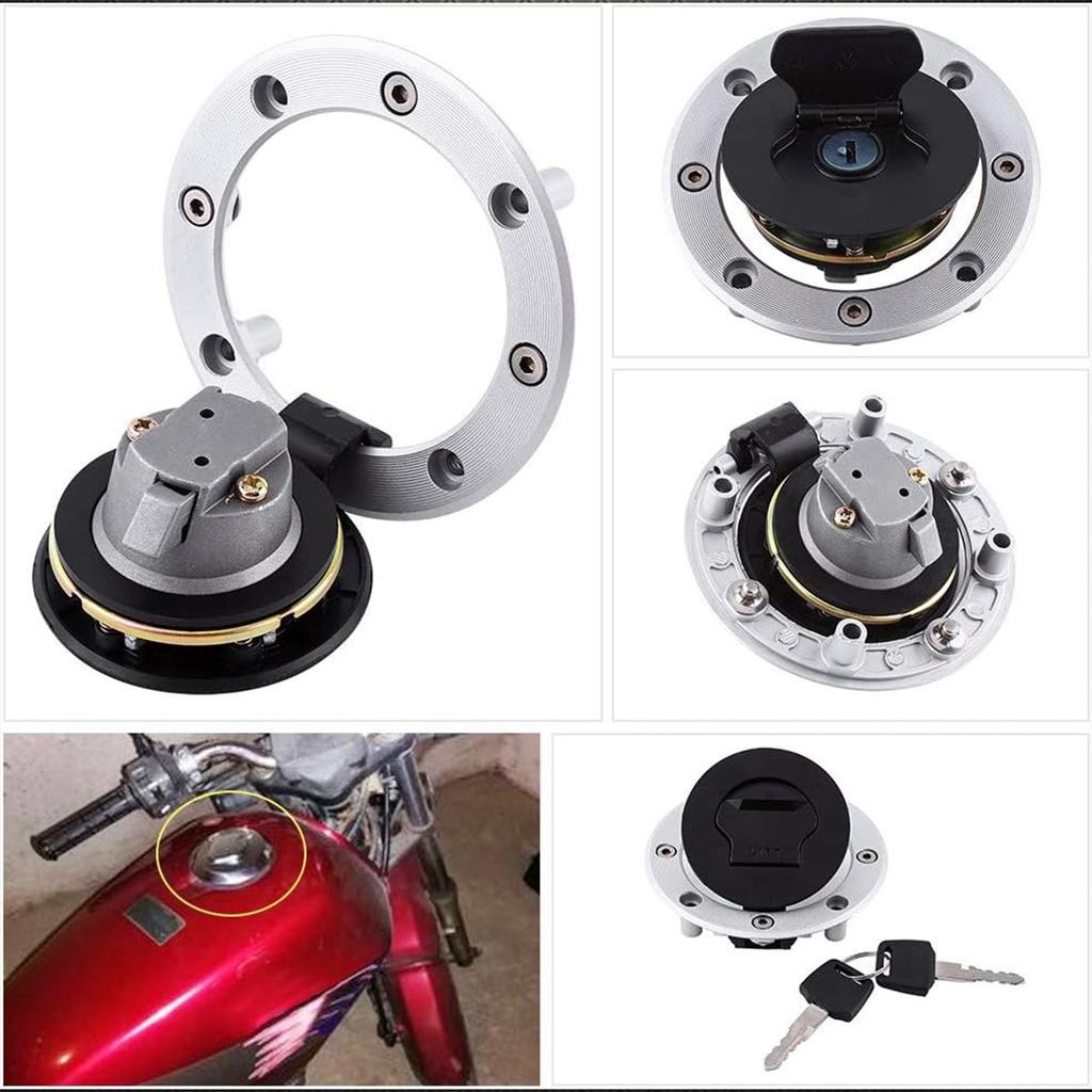 Anti Theft Fuel Tanks Cover & Ignition Switch Lock Motorcycle Gas Caps  & Ignition Lock Set for SV650 SV1000 GSF1250