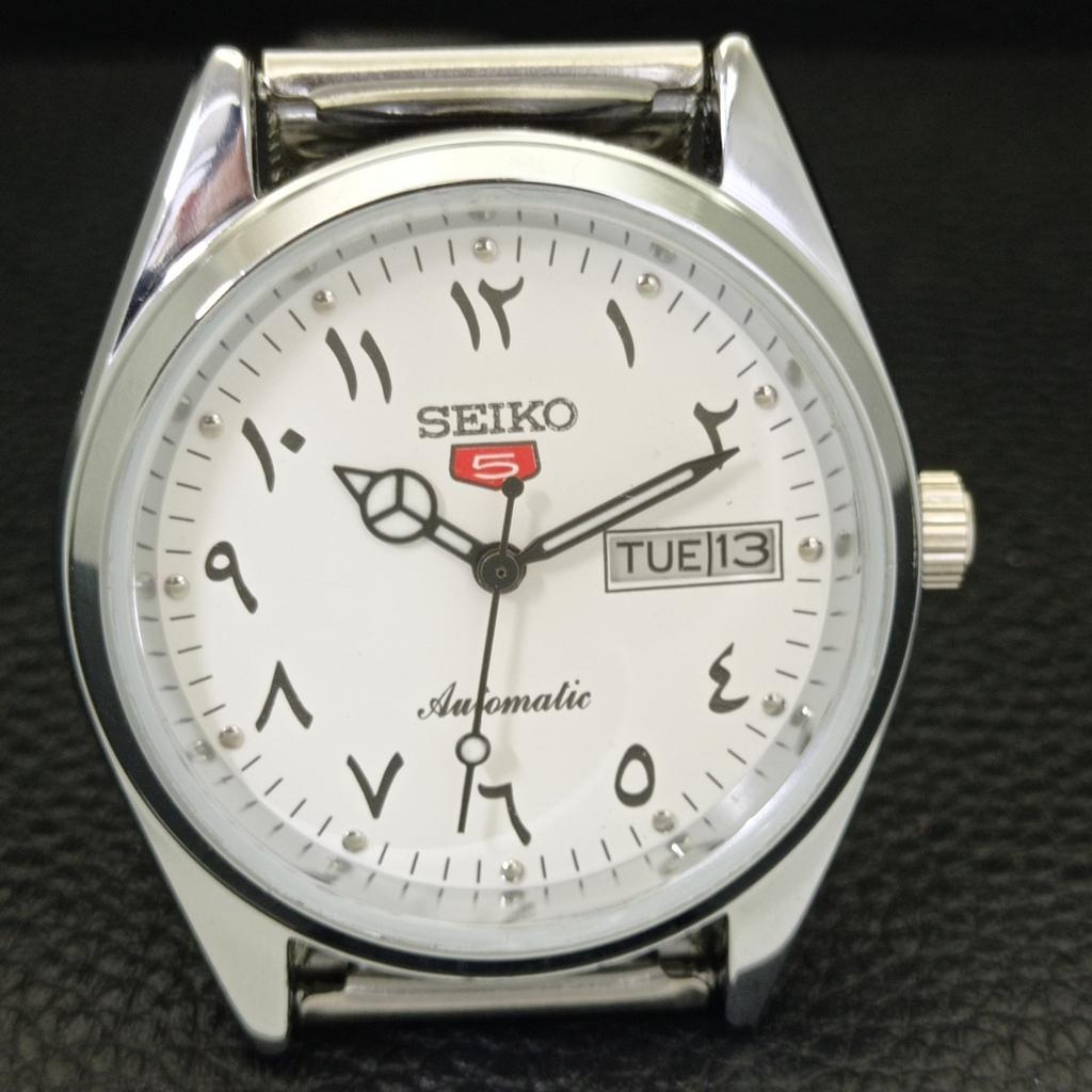 AUTOMATIC VINTAGE REFURBISHED SEIKO 5 JAPAN 6309A MENS WHITE WATCH a441182-4 Sk-a441182