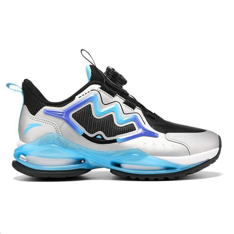 Anta Kids Non-Slip Shock Absorbing Wear-Resistant Breathable Low-Top Running Shoes Kids sneaker Black Blue 312345524N-4