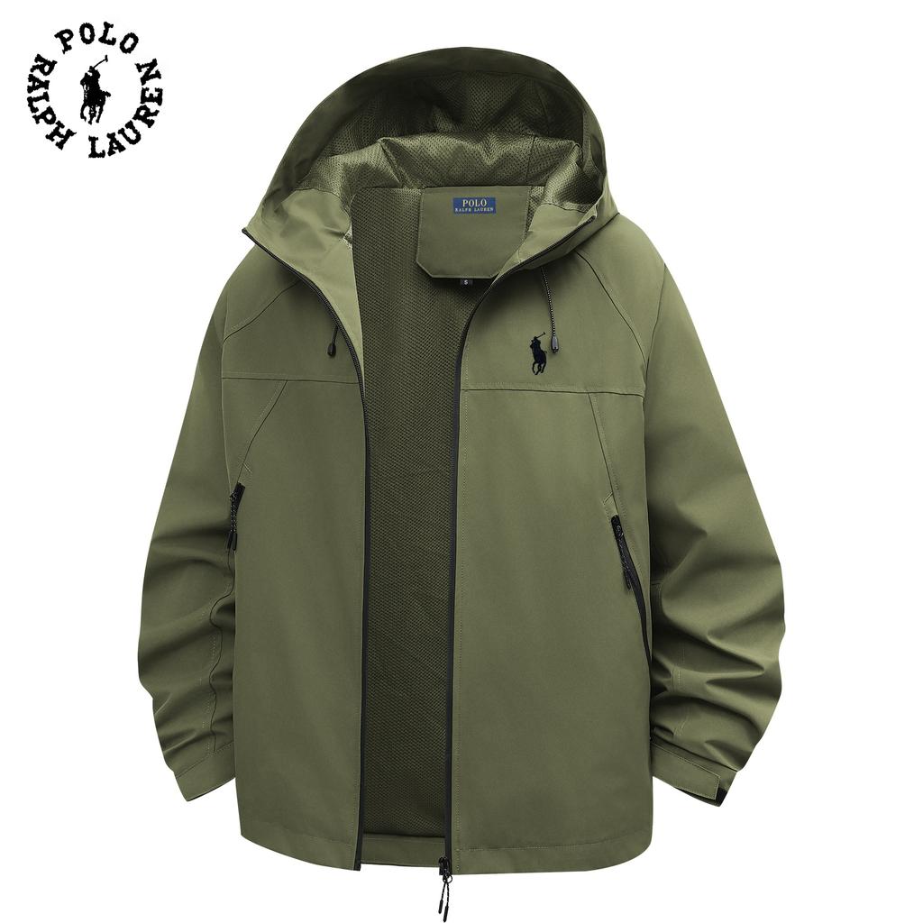 Polo Ralph Lauren Men's and Women's 2025 Autumn and Winter Embroidered Travel Jacket, Thin Mountaineering Jacket