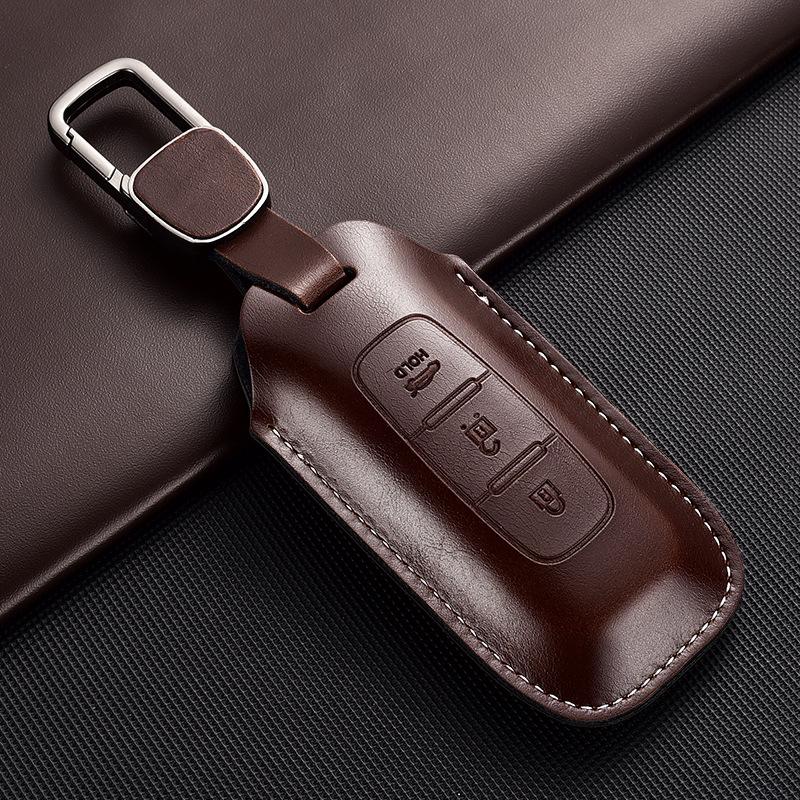Nissan Leather Key Case for 14th Gen Sylphy, Teana, Qashqai, X-Trail, Tiida, Kicks, Murano Car Buckle Shell