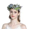 Bride Flower Headband Floral Garland Headpiece Bohemian Flower Crown Headband Boho Bridal Flower Wreath Hair Hoop