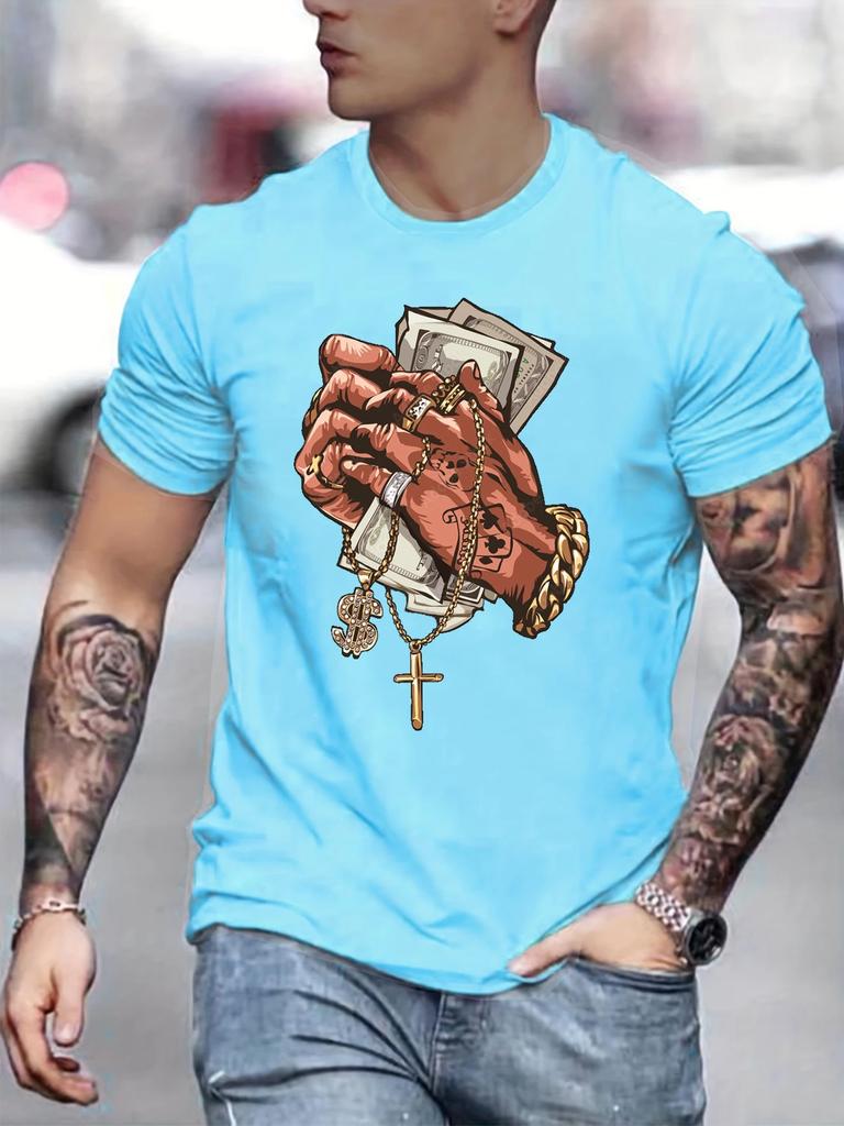 New Spring/Summer Men's T-shirt 3D Printing Simple Design Fashion Brand Clothing Casual Oversized Loose Top