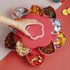 Multi-Layer Rotating Petal Snack Tray Divided Fruit Nut Holder with Lids Space-Saving Plastic Organizer for Home Kitchen Picnic