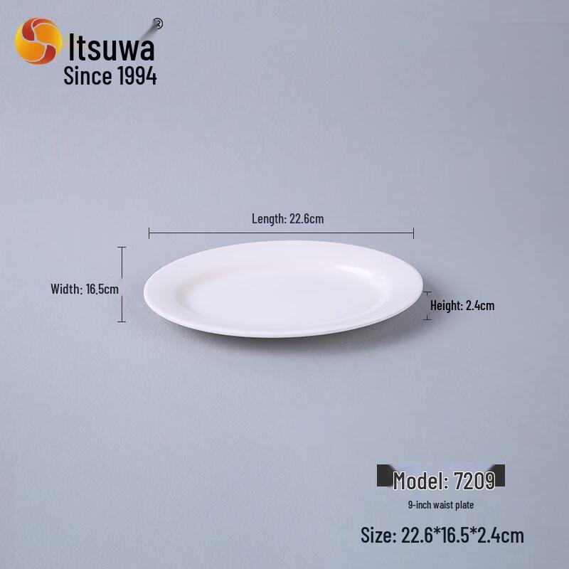 White Melamine Commercial Salad Plate