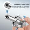 10000 PSI Grease Tool Coupler Heavy-Duty Quick Lock and Release Double Handle Stainless Steel NPTI/8 Leak-Free Grease Tool Tip
