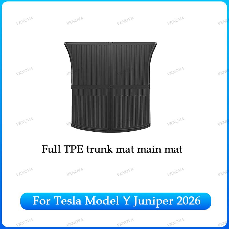 For Tesla New Model Y Juniper Premium/Performance 2026+ TPE Floor Mats Luggage Mat Wear-resistant Foot Pads ModelY Trunk Mats