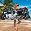 1PC Doble Lobo Tai Chi Toalla de Playa Toalla de Secado Rápido Adecuada para Playa Piscina Camping Vacaciones Yoga Para Familia Amigos