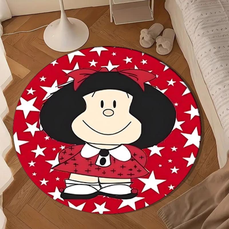Mafa-lda Reading Under The Moonlight Round Rug for Livingroom,Bedroom, Palyroom, Chair Rug, Area Rug, Circle Carpet, Large Size Fan Christmas Gift