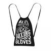 Boxing Gloves Backpacks Fashion Drawstring Bags Sports Bag Book Bags for Travel Students