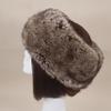 Women Hat Solid Color Faux Fur Headwear Brimless Empty Top Hat for Skiing