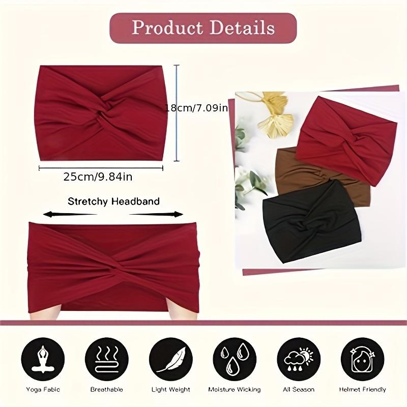 6 Stück Boho Stirnbänder für Damen, Vintage bedruckte elastische Haarbänder, rutschfeste stilvolle Haaraccessoires, mehrteiliges geknotetes Kopfschmuck-Set