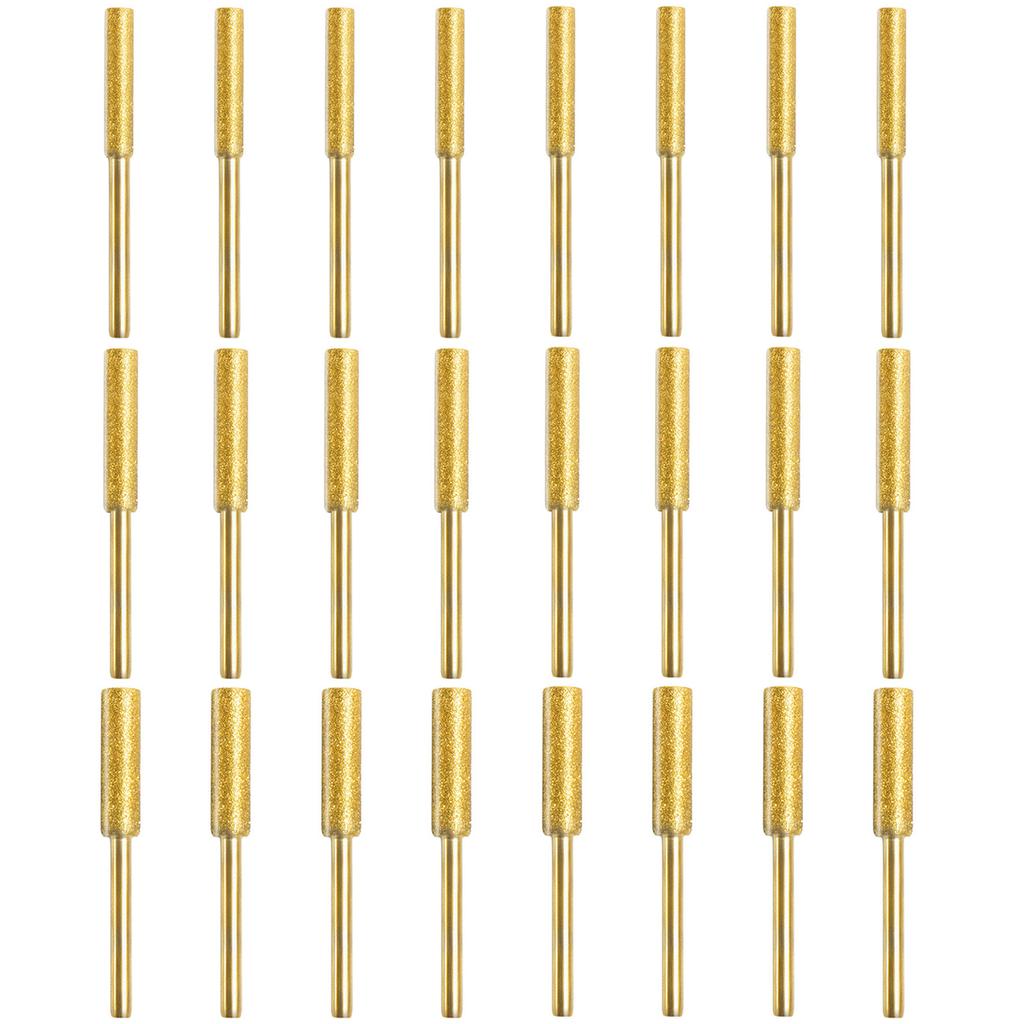 Diamond Cylindrical Burr 4/4.8/5.5mm Chainsaw Sharpener Stone File Chain Saw Sharpening Carving Grinding Power Tools Kit