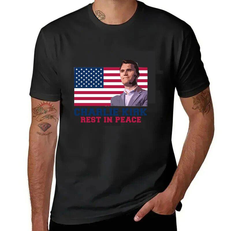 Heißer Stil Lässig FREEDOM Charlie Kirk Bedrucktes T-Shirt Locker 100% Baumwolle Freizeit Unisex Shirt Heißes Produkt S-6XL