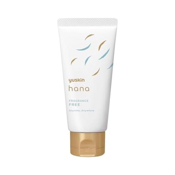 Yuskin Hana Hand Cream, Unscented, 50g, Tube type, Prevents rough hands, Highly moisturizing, Hypoallergenic formula, Portable, Small volume