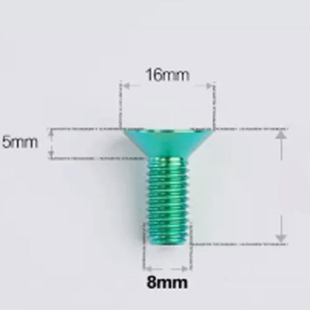1 PC M8 P1.25mm 20 25 30 35 40 45 50 60mm GR5 Titanium Alloy Countersunk Screw Bolt Flat T40 Torx Head For Motorcycle Bike