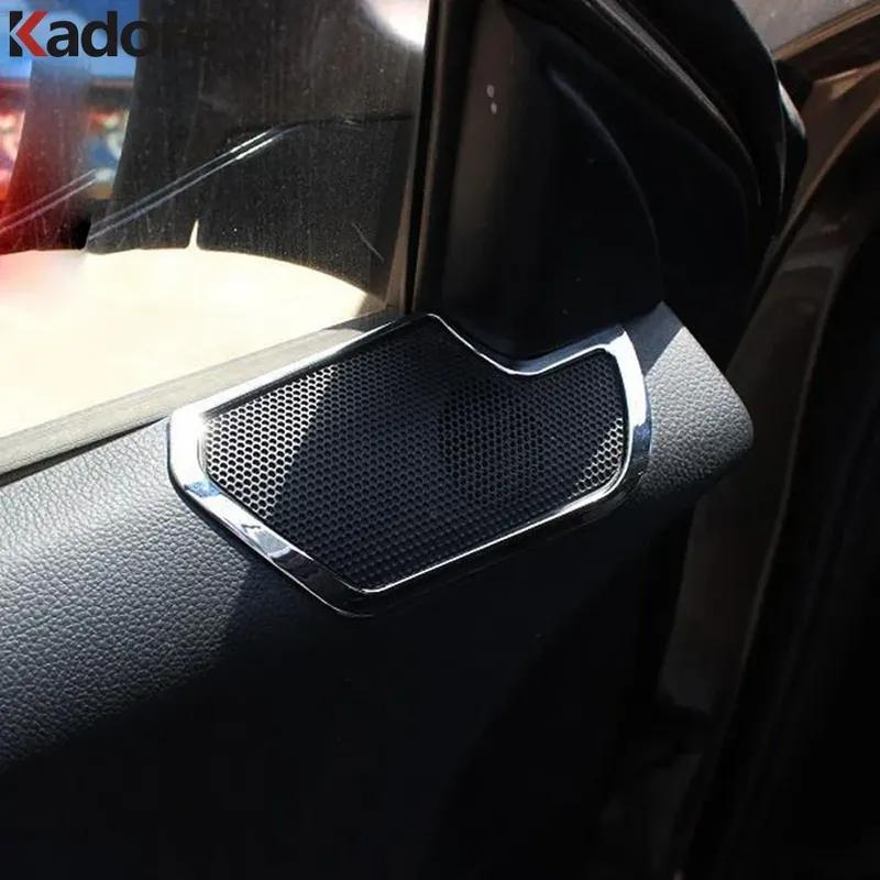 Car Inner Door Audio Speaker Cover Trim For Kia Sportage R 2011 2012 2013 2014 2015 Steel Loudspeaker Frame Interior Accessories