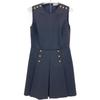 RED VALENTINO XR3VADC05LB Navy Gold Button Caddy One-Piece dress 42 NavyUsed