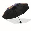 1pc Coco,Skeletons Automatic Folding Umbrella: Compact 8-Bone Design Cartoon Outdoor Travel Companion, Business Umbrella, Christmas Valentin