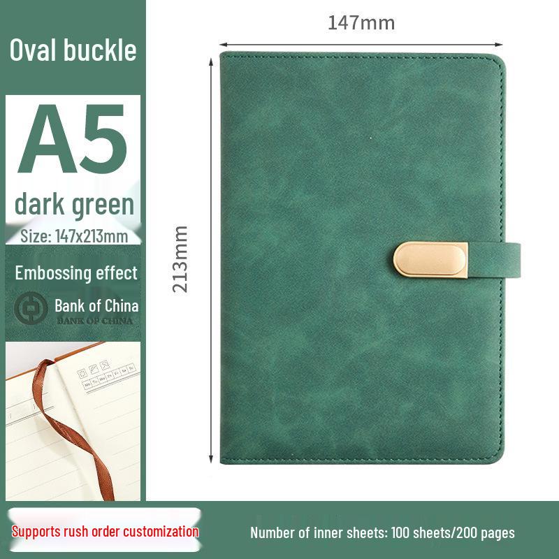 A5 Custom Logo Thickened B5 Diary with Buckle for Business Office