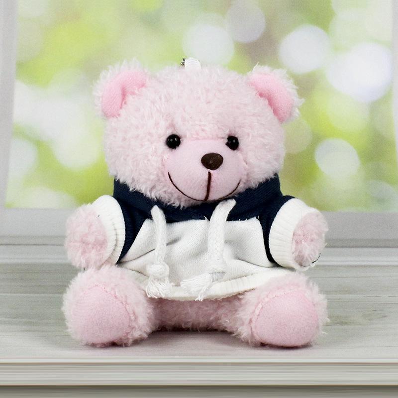 Charming Teddy Bear Keychain Plush Doll - Dressed Up Couple Backpack Ornament Gift
