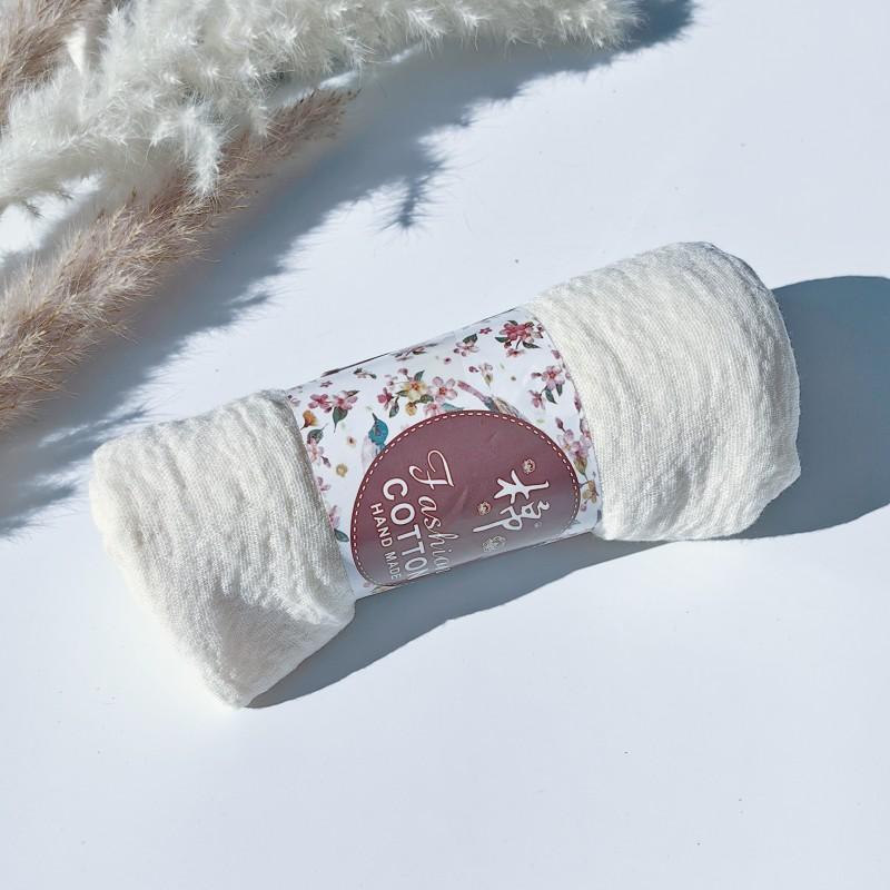 62-122 Colors Crinkle Cotton Underscarf Pleated Pompom Plain Hijab With Tassels Islamic Turban Warp