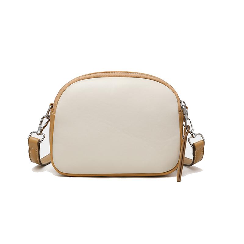 Women Vintage Contrast Color Flap Small Shoulder Bag PU Leather Shell Crossbody Bag Casual Style Shopper Handbag ARI