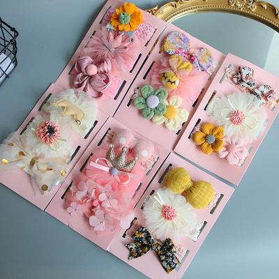 3Pcs/Set Baby Girl Headbands Set Lace Flower Bows Elastic Hairband Princess Girls Newborn Hair Band Baby Hair Accessories