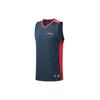 Li-Ning Team Vest Basketball Uniform Casual Sports Suit Men Sportswear Gray Blue AATN061-2