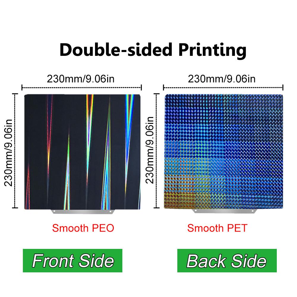 Magnetic Build Plate For Anycubic Kobra 2, Kobra 2 Neo/Pro PEI Sheet 230x230mm PEO PET Spring Steel Sheet for Aycubic Kobra 2