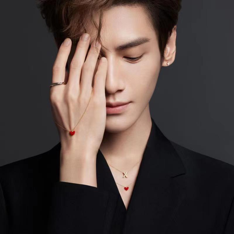 Colar de Prata de Lei 925 com Pingente de Coração Banhado a Ouro 14K - Joia de Verão Feminina de Alta Qualidade, Não Desbota