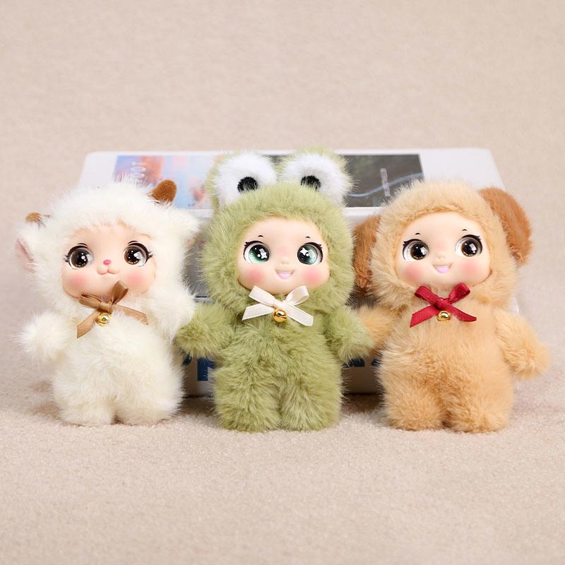 Super Soft Plush Animal Doll Standing Posture Pendant Keychain 15cm Eco-friendly PP Cotton Filled Cute Design Birthday Gift