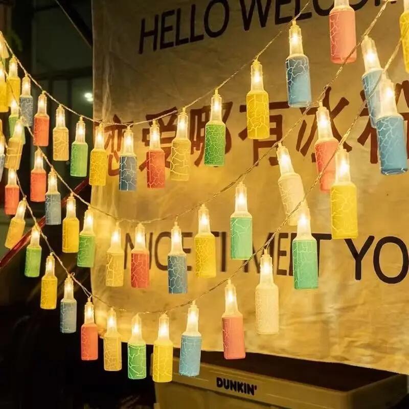 

1.5m 10-LED Wine Bottle Design String Light Battery Powered Decorative Atmosphere Lamp,Constant Light A