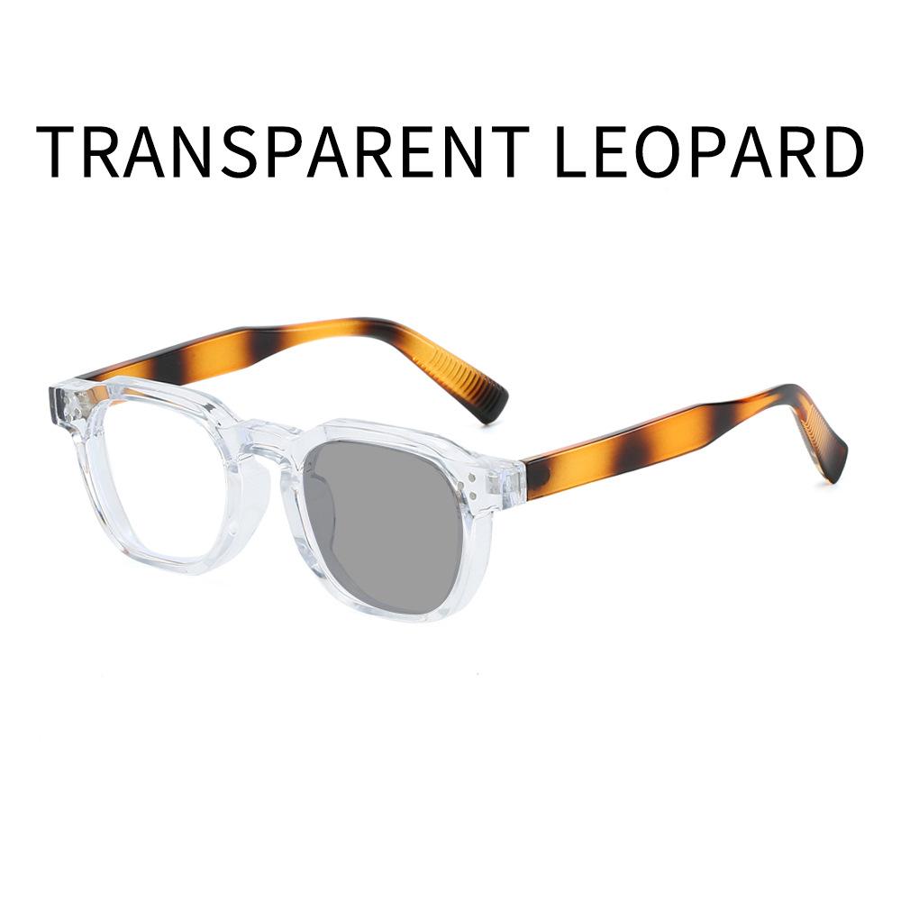 Smart Photochromic Presbyopia Glasses Stylish Oversized Square Frames Ultra-light Anti-blue Light Reading Eyewear 0 To +4.0