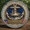 Engraved Keepsake Coin Guardians of The Sea Challenge Coin, They Stood Watch Souvenir Round Double-sided Collectible Gift for Navy Veteran