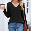 Women Tops Long Sleeve R-Neck Shirts Fall Fashion  Casual Business Tunic Blouses