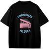 Funny Schrö-Dinger Black Cat Anime Gift Girls Boys Teens T-Shirt