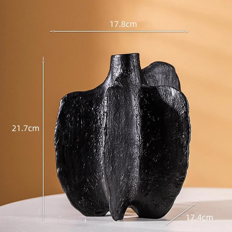 For Ceramic Vase Irregular Folded Paths Abstract Ceramic Crafts Flower Vase Flower Arrangement Accessories Home Decoration