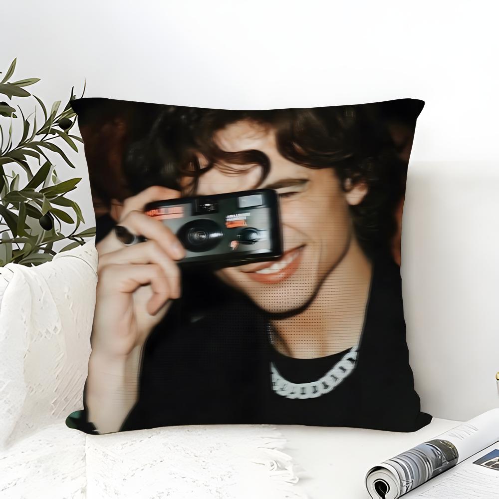 Junger Schauspieler Star T-Timothee C-Chalamet Kissenbezug Leinenkissenbezug Sofa Heimdeko Kissenbezug Kissenhülle