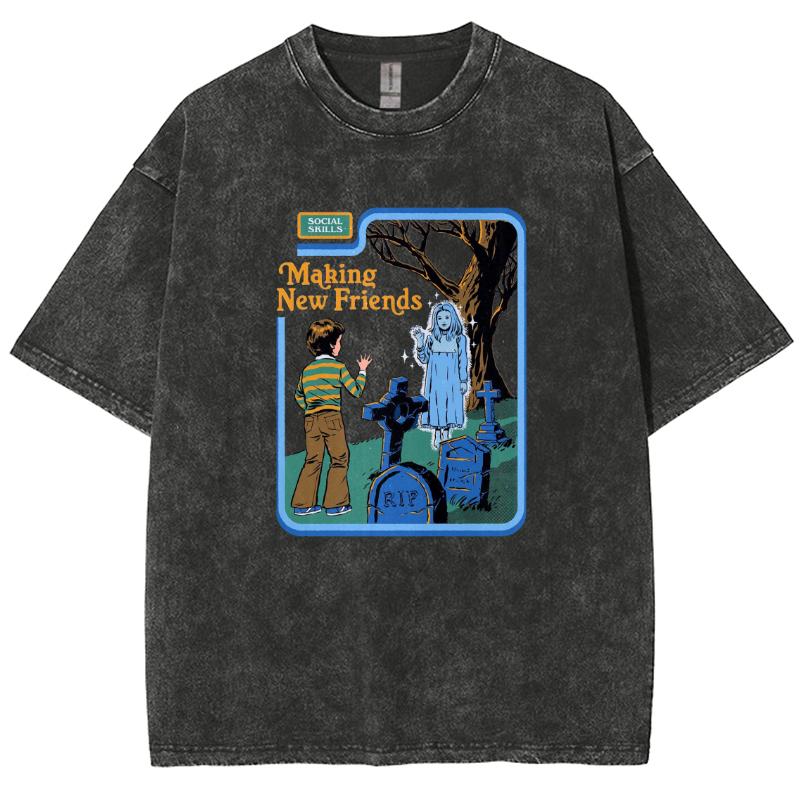 

Футболка женская с принтом Cartoon Alien Classic Communication, дышащая, хлопковая, с коротким рукавом, потертая, винтажная, изношенная, женская футболка 3XL