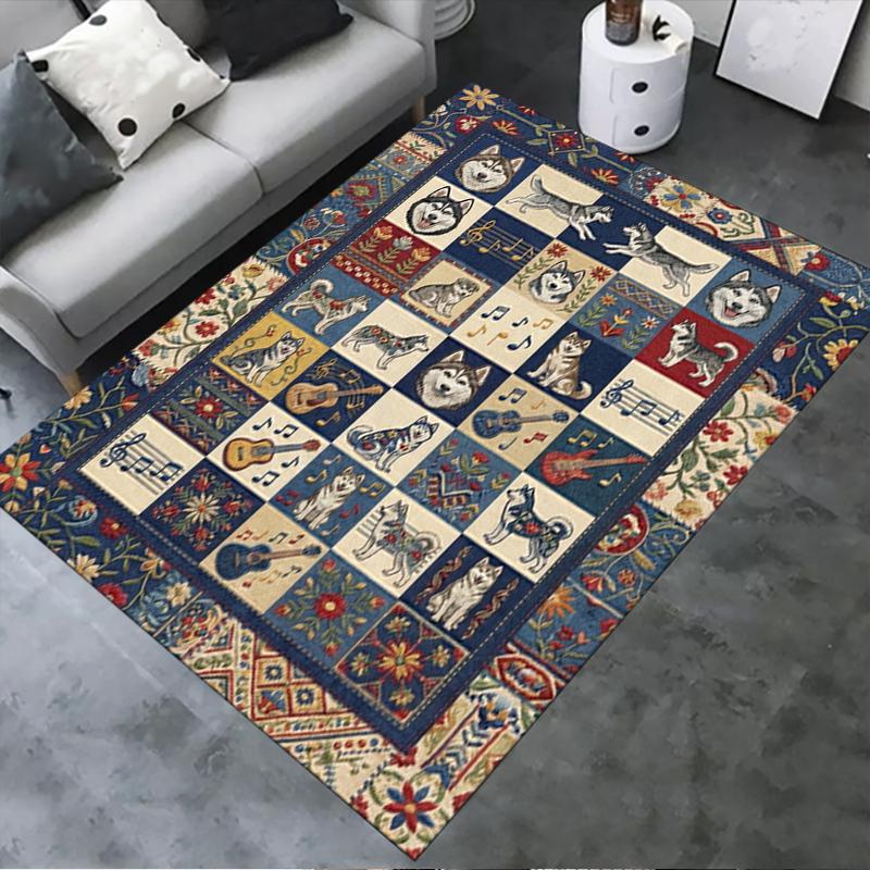 

2025 New Husky Dog Carpet Rug for Living Room Bedroom Home Sofa Decoration,Kids play Non-slip Floor Mat59 40x60cm( 15x23in )