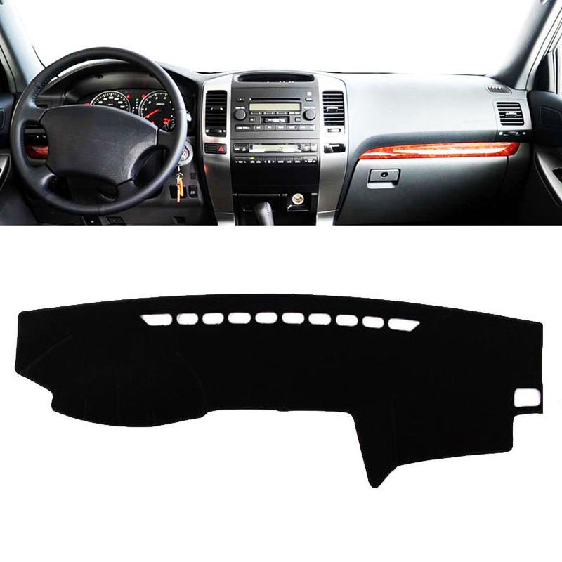 

For Toyota Land Cruiser Prado J120 2003 2004 2005 2006-2009 Car Accessories Dashboard Cover Mat Pad Dash Sunshade Protect Carpet Black(Black Edge)
