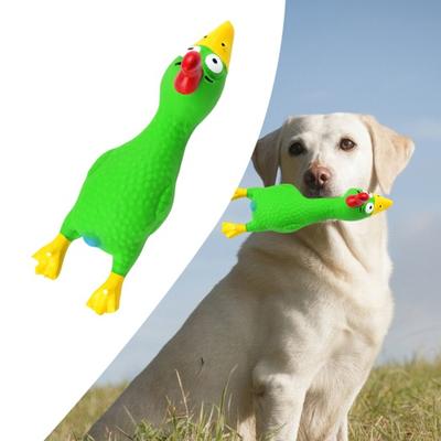 Latex Chicken Dog Toy with Sound Boredom Relief Teeth Cleaning Molar Toy Bite-Resistant Funny Squeaky Chicken Dog Chew Toy